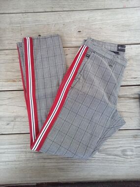 Ninth Hall Highland Plaid Trousers Side Stripe Chino Pants 30W Regular Fit